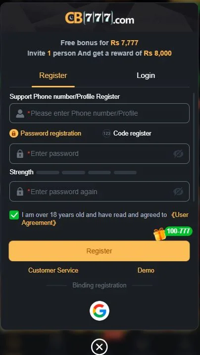 cb777 register apk